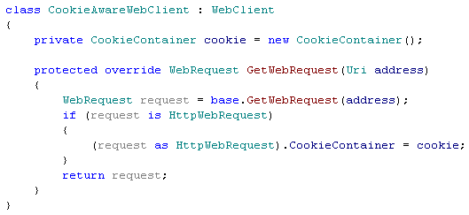 CookieAwareWebClient